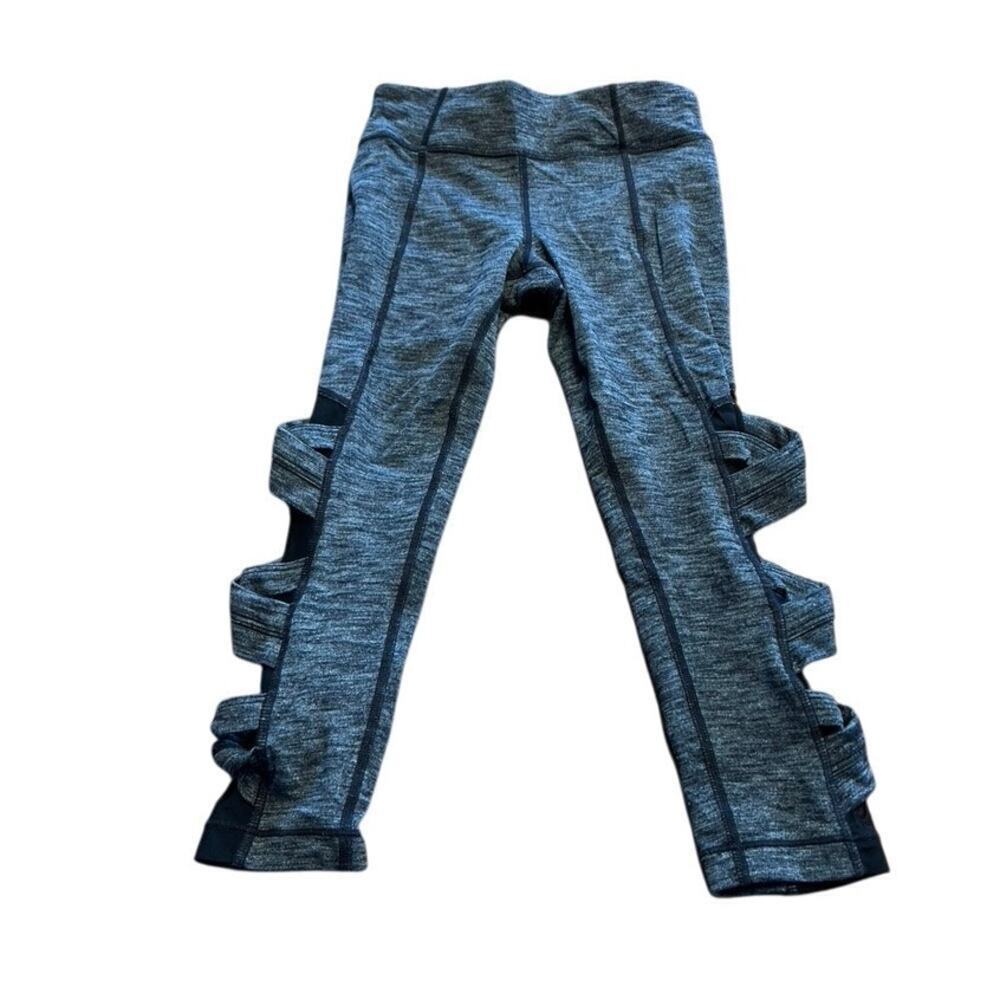 Athleta Girl Black/Grey Leggings, Girls size S/7